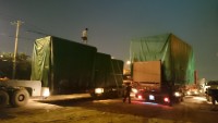 vận chuyển hàng 2 thiết bị 40 tấn đóng trong cont FR ra cảng cát lái